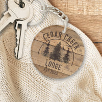 Cabin Rustic Wood Family Name Personalised
