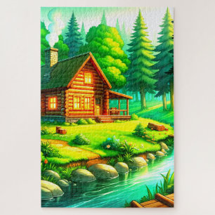 Cabin Scene Jigsaw Puzzle