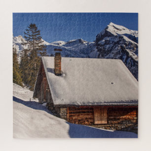 CABIN SNOW COVERED JIGSAW PUZZLE
