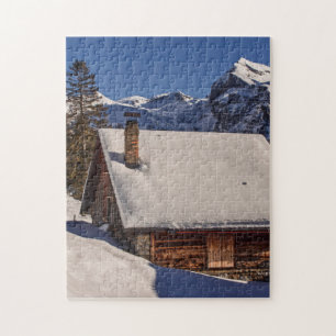 CABIN SNOW COVERED JIGSAW PUZZLE