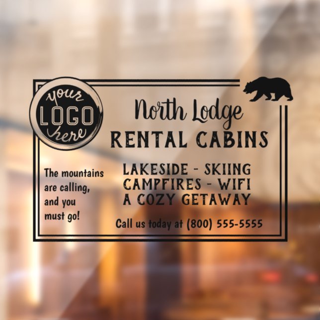 Cabin Vacation Rental Custom Logo Easy Advertising (Sheet 2)