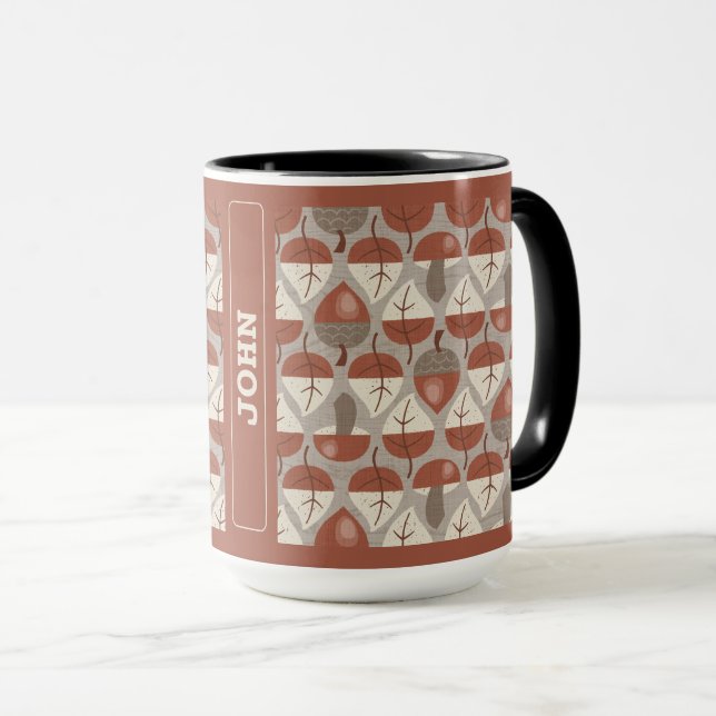 Cabincore Autumnal Stripes Mug (Front Right)