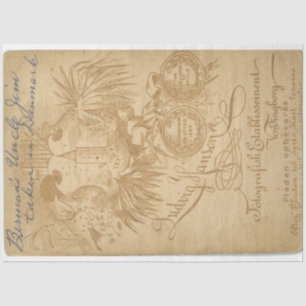 Cabine Card Junk Journal Background Sheet