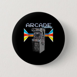 Cabinet Machine 1970 1980 1990 Video Game Collecti 6 Cm Round Badge