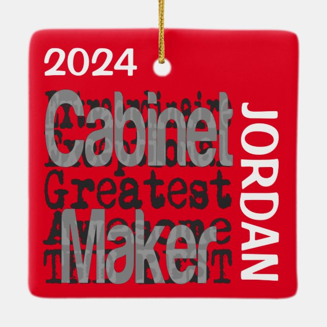 Cabinet Maker Extraordinaire CUSTOM Ceramic Ornament (Back)