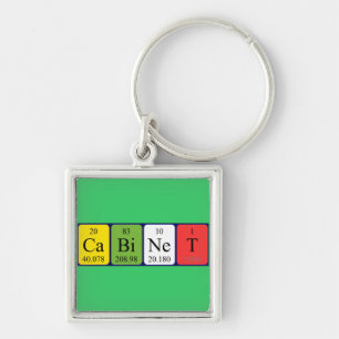 Cabinet periodic table keyring