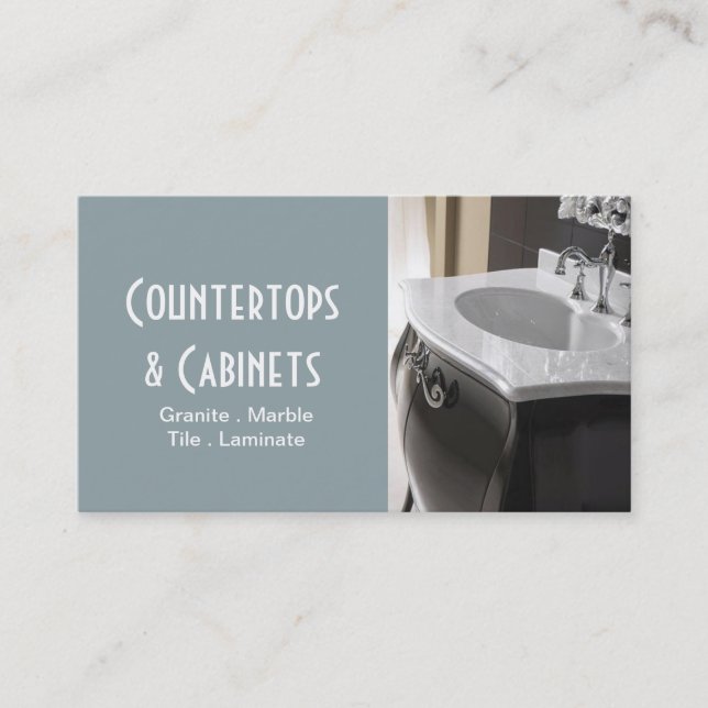 Cabinets Countertops Tile Stone Granite Marble Business Card (Front)