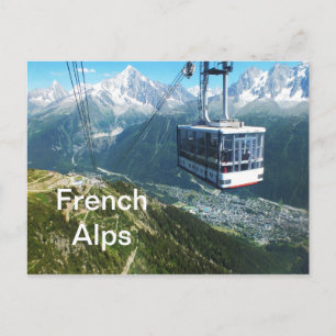 Cable car above Chamonix Postcard