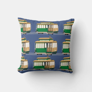 Cable Car Pattern Cushion