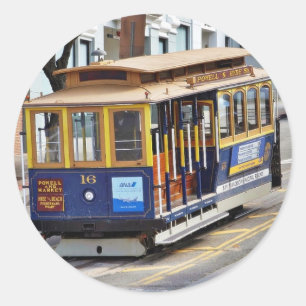 Cable Cars In San Francisco Classic Round Sticker