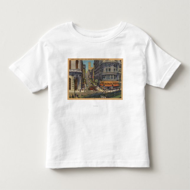 Cable Cars on Market and Powell Street Toddler T-Shirt (Front)