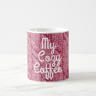 Cable knit sweater coffee mug