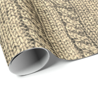 Cable knit sweater wrapping paper