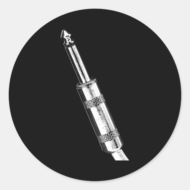 Cable Plug Classic Round Sticker (Front)