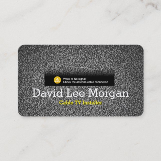 Cable TV Installer Business Card (Front)