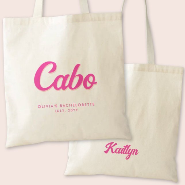 Cabo Bachelorette Party Personalised Tote Bag (Cabo Bachelorette Party Tote Bag)