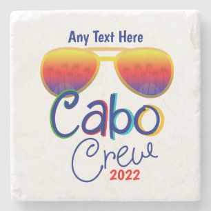 Cabo Crew Vacation Family Honeymoon Girls Group   Stone Coaster