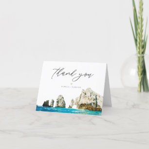 Cabo Mexico Beach Tropical Wedding Shower Thank You Card