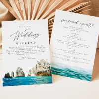 Cabo Mexico Wedding Welcome Letter Itinerary