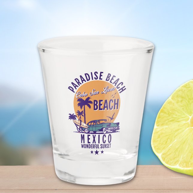 Cabo San Lucas Beach Mexico | Mexican Paradise Shot Glass (Creator Uploaded)