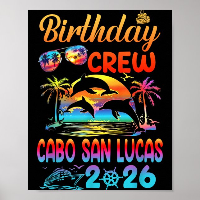 Cabo San Lucas Birthday Trip Vacation 2026 Matchin Poster (Front)