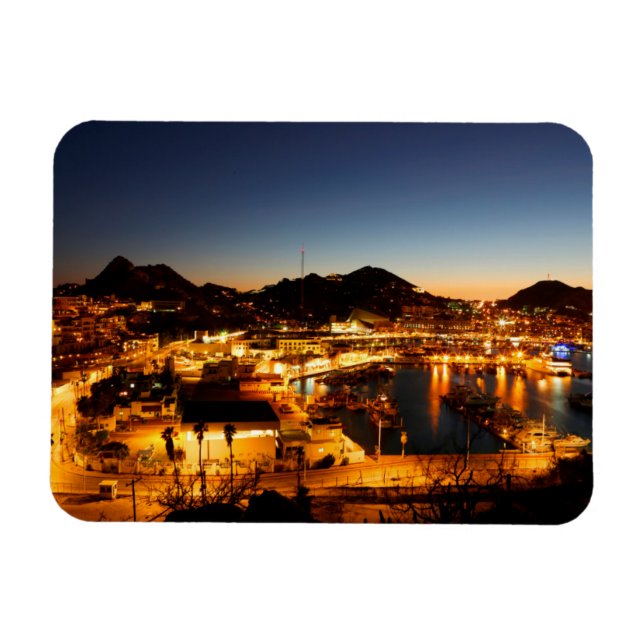 Cabo San Lucas Cityscape At Sunset, Mexico Magnet (Horizontal)