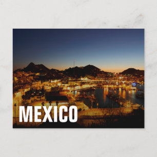 Cabo San Lucas Cityscape At Sunset, Mexico Postcard