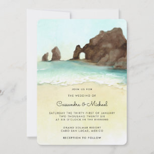 Cabo San Lucas El Arco Destination Wedding Invitation