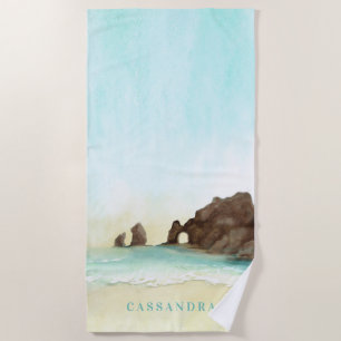 Cabo San Lucas El Arco Personalised Beach Towe Towel