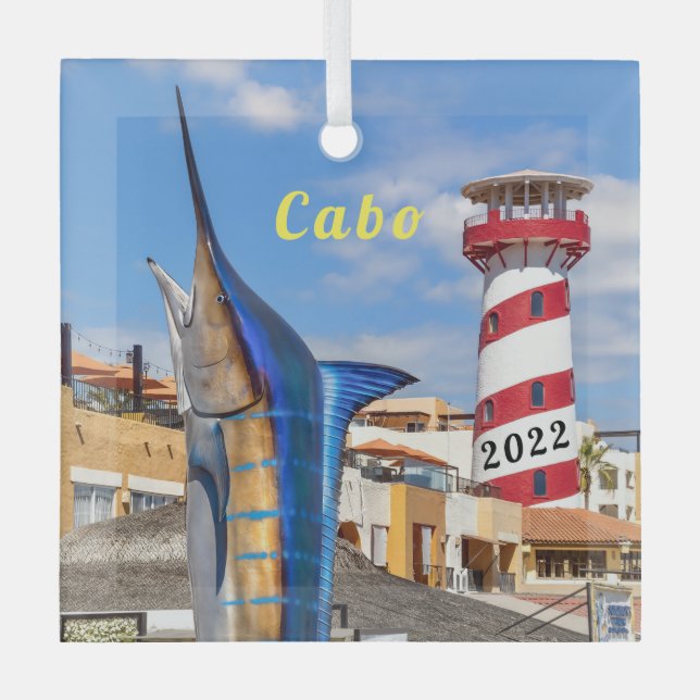 Cabo San Lucas Glass Ornament (Front)