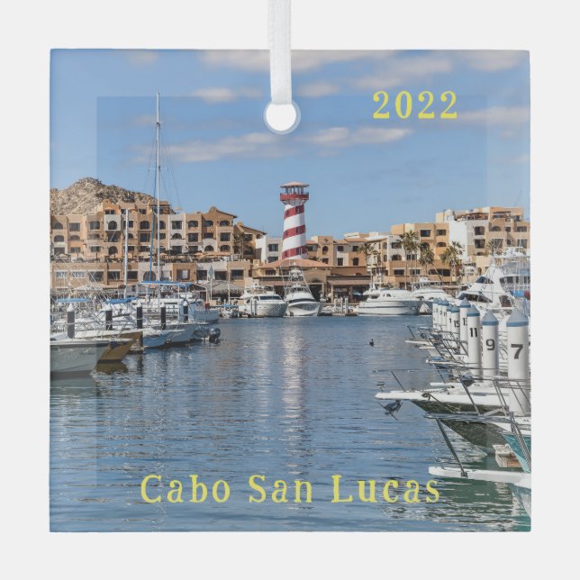 Cabo San Lucas, Glass Tree Decoration (Front)