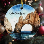 Cabo San Lucas Mexico Beach Arch  Ceramic Ornament<br><div class="desc">This design may be personalised by choosing the Edit Design option. You may also transfer onto other items. Contact me at colorflowcreations@gmail.com or use the chat option at the top of the page if you wish to have this design on another product or need assistance with this design. See more...</div>