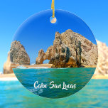 Cabo San Lucas Mexico Beach Arch Ceramic Ornament<br><div class="desc">This design was created though digital art. It may be personalised in the area provided or customising by changing the photo or added your own words. Contact me at colorflowcreations@gmail.com if you with to have this design on another product. Purchase my original abstract acrylic painting for sale at www.etsy.com/shop/colorflowart. See...</div>