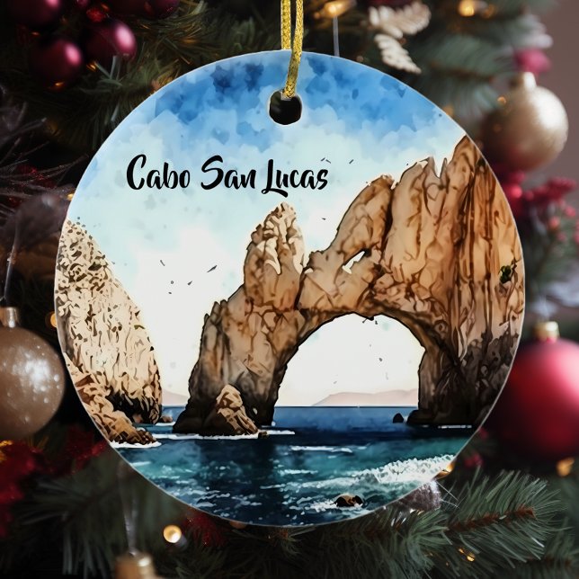 Cabo San Lucas Mexico Beach Arch  Ceramic Ornament (Creator Uploaded)