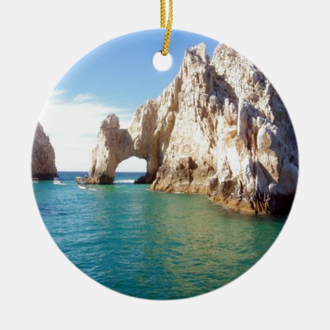 Cabo San Lucas Mexico Ceramic Tree Decoration (Front)