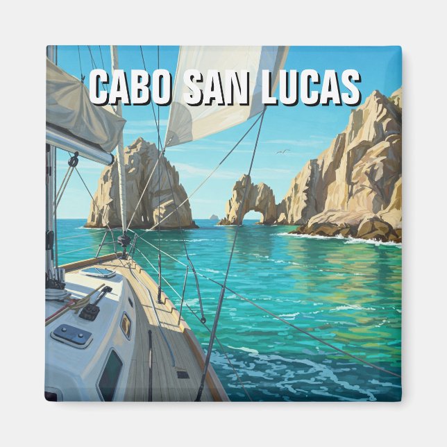 Cabo San Lucas Mexico El Arco Travel Magnet (Front)