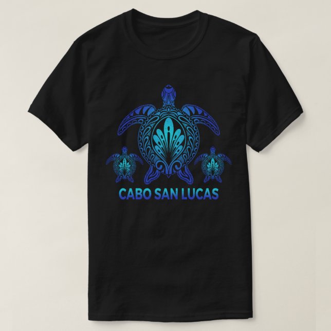 Cabo San Lucas Mexico MX Blue Sea Turtle Souvenirs T-Shirt (Design Front)