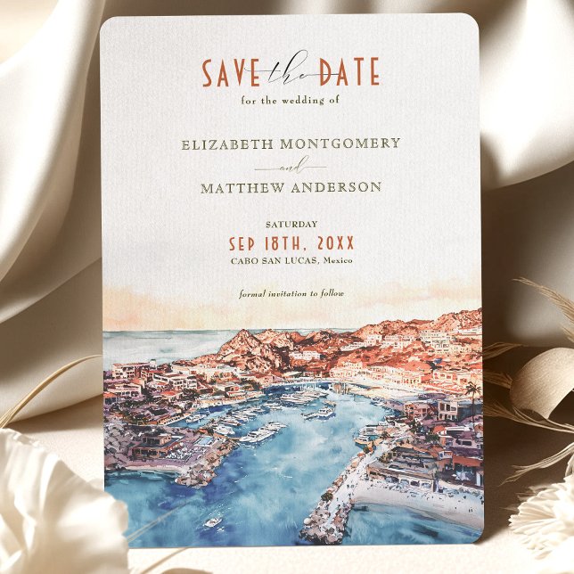 Cabo San Lucas Mexico Save the Date Destination Invitation (Creator Uploaded)