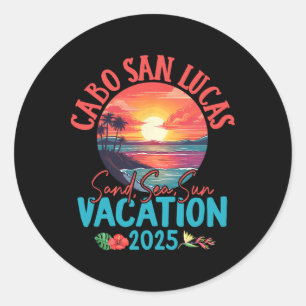 Cabo San Lucas Mexico Vacation 2025 Souvenir Match Classic Round Sticker