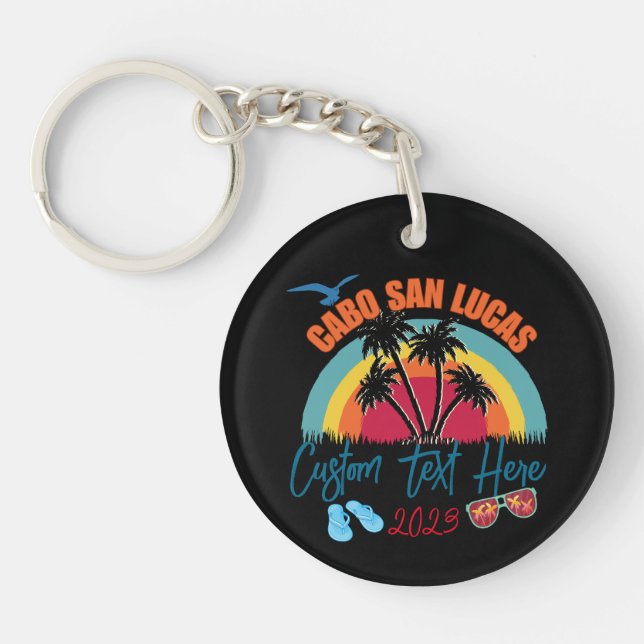 Cabo San Lucas Mexico Vacation Personalisation  Key Ring (Front)