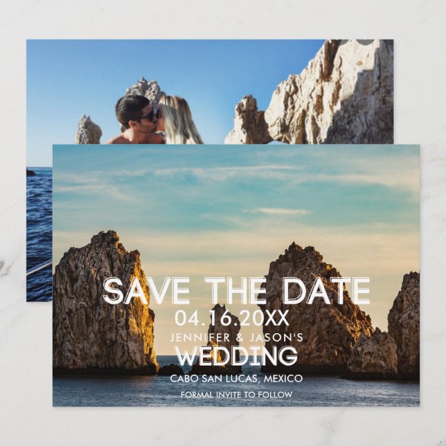 Cabo San Lucas Mexico Wedding Save The Date (Front/Back)