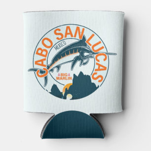 Cabo San Lucas Nautical Fishing Sailfish Vintage Can Cooler