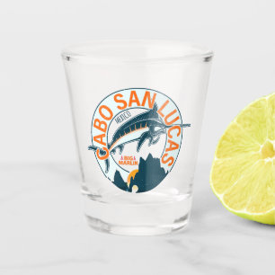 Cabo San Lucas Nautical Fishing Sailfish Vintage Shot Glass