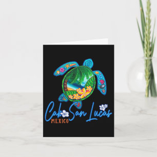Cabo San Lucas Sea Turtle Mexico Vacation Family T Card