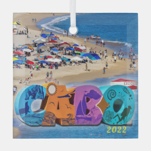 Cabo San Lucas, Square Glass Ornament