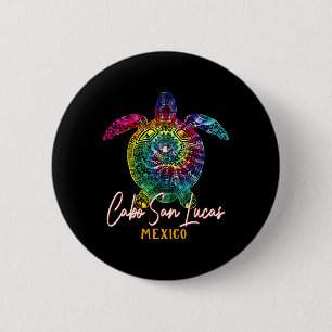 Cabo San Lucas Tie Dye Sea Turtle Matching Family 6 Cm Round Badge