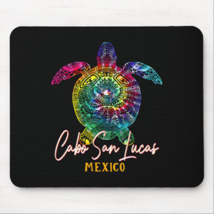 Cabo San Lucas Tie Dye Sea Turtle Matching Family Mouse Pad