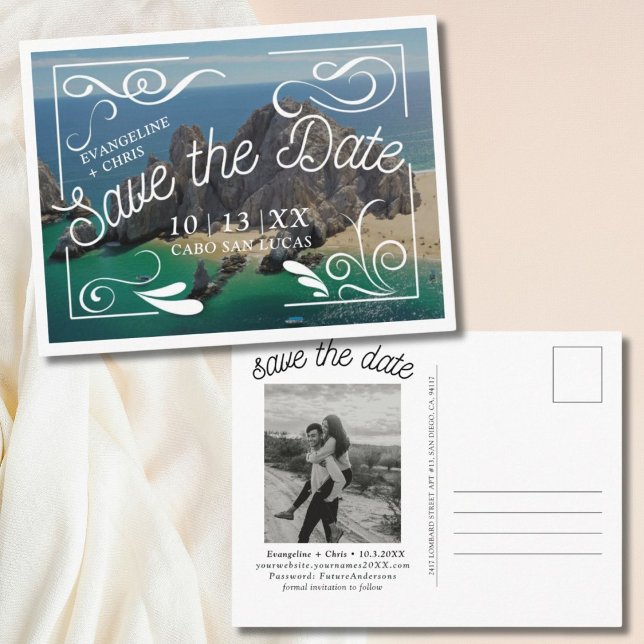 Cabo San Lucas Wedding Save the Date Postcard (Cabo San Lucas Save the Date Postcard)