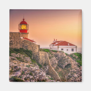 Cabo Sao Vicente At The Sunset   Algarve, Portugal Magnet