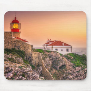 Cabo Sao Vicente At The Sunset   Algarve, Portugal Mouse Pad